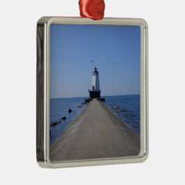 MIのLudington, North Pierhead Light house メタルオーナメント