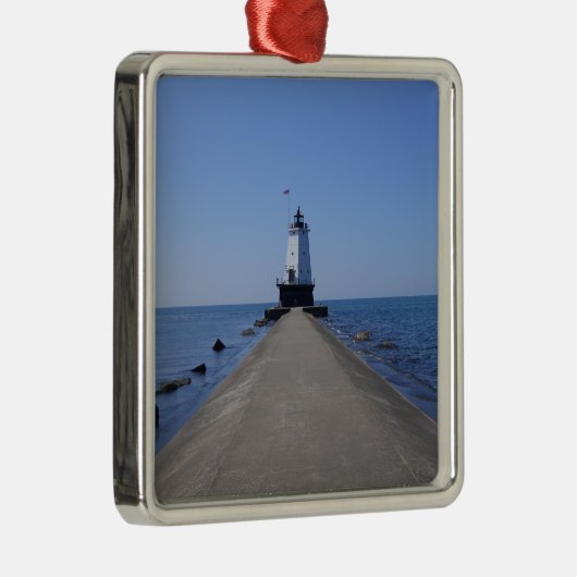 MIのLudington, North Pierhead Light house メタルオーナメント (右)