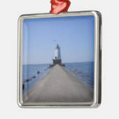 MIのLudington, North Pierhead Light house メタルオーナメント (左)