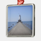 MIのLudington, North Pierhead Light house メタルオーナメント (左)