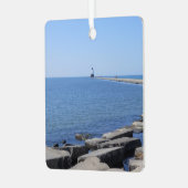 MIのLudington, North Pierhead Light house メタルオーナメント (正面左)