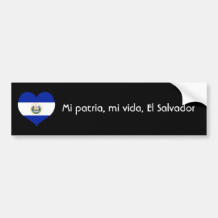 Miのpatria、miのvida、エルサルバドル バンパーステッカー