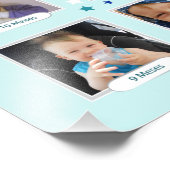 Miプライマーアニョ、ブルーベビーコラージュ、エスパニョールスペインの、 フォトプリント (角)