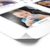 Miプライマーアニョ、ベビーコラージュ、エスパニョールスペインの、 フォトプリント (角)