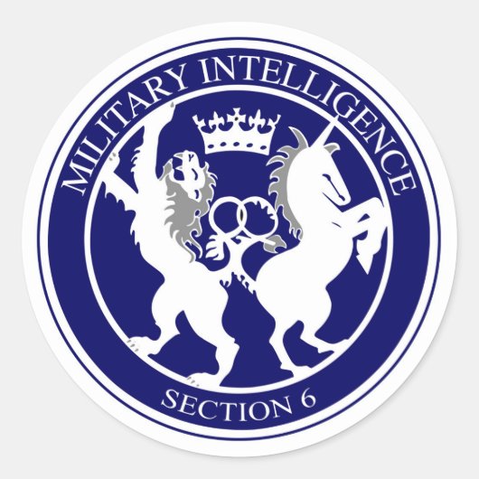 MI6 Logo Button ラウンドシール (正面)