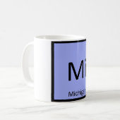 Mi - ミシガン州 化学周期表 コーヒーマグカップ (正面左)