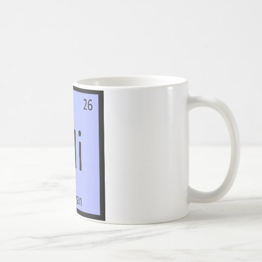 Mi - ミシガン州 化学周期表 コーヒーマグカップ (右)