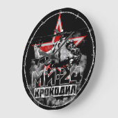 Mi-24ソ連大型ヘリコプター ラージ壁時計 (傾斜)