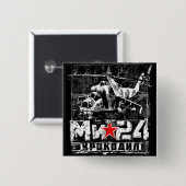 Mi-24ソ連大型ヘリコプター 缶バッジ (正面&裏面)