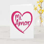 Mi Amor スペイン語のラブカード カード (黄色い花)
