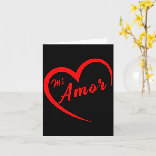 Mi Amor Valentines San Valentin Dia Del Amor Spani カード (黄色い花)