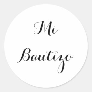 Mi Bautizoのステッカー ラウンドシール