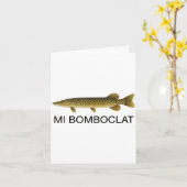 Mi Bomboclat Funny Fish Jamaican Slang Graphic  カード (黄色い花)