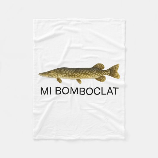 Mi Bomboclat Funny Fish Jamaican Slang Graphic  フリースブランケット (正面)