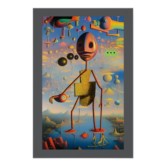 Mi cara de guerra - Ken Gage Surreal Art ポスター (正面)