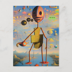 Mi cara de guerra - Ken Gage Surreal Art ポストカード