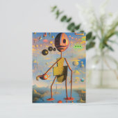 Mi cara de guerra - Ken Gage Surreal Art ポストカード (スタンド正面)