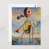 Mi cara de guerra - Ken Gage Surreal Art ポストカード (正面/裏面)