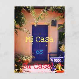 Mi Casa Es Su Casa Welcome Blue Door Patio写真 ポストカード
