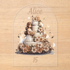 Mi Celebración de Quince Años アクリル招待状