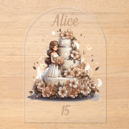 Mi Celebración de Quince Años アクリル招待状 (正面)