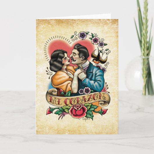 "Mi Corazon"のバレンタインデー/ロマンスカード シーズンカード (正面)