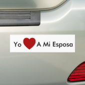 Mi Esposa -バンパーステッカーYo Amo バンパーステッカー (車上)
