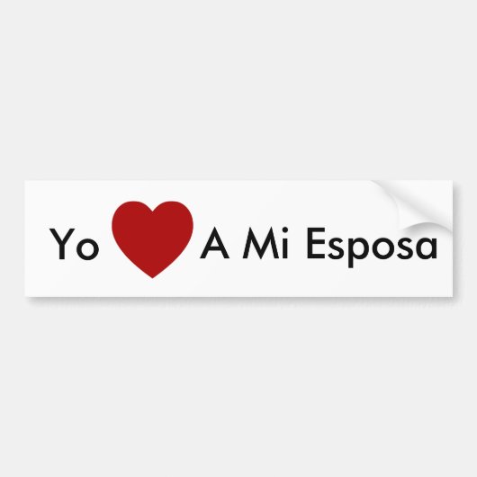 Mi Esposa -バンパーステッカーYo Amo バンパーステッカー (正面)