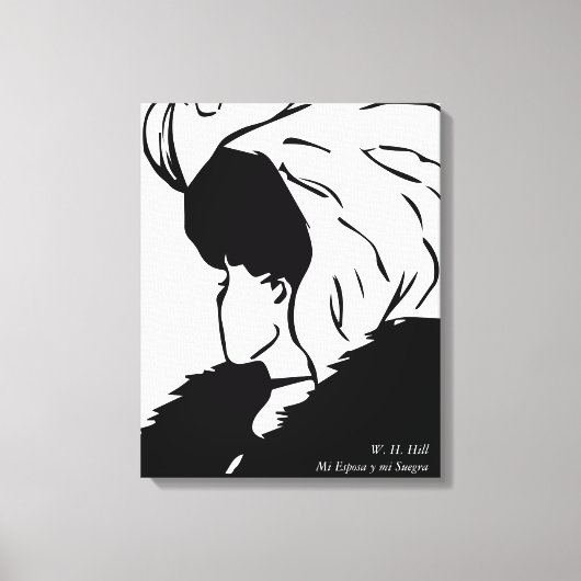 Mi esposa y mi Suegra de W. H. Hill キャンバスプリント (正面)
