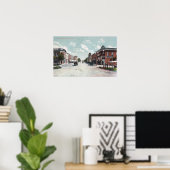 MI、Main StreetDavisonの表示 ポスター (ホームオフィス)