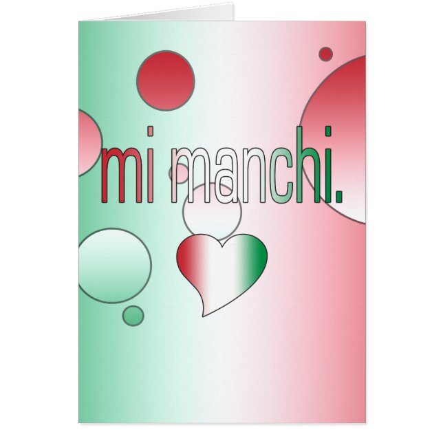 Mi Manchi! イタリアの旗はポップアートを着色します (正面)