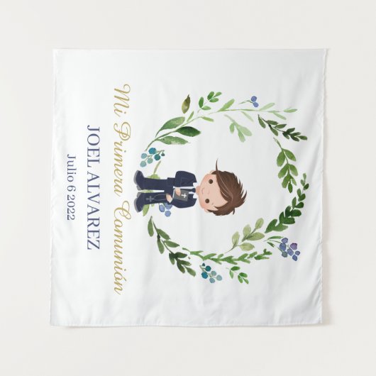Mi primera Comunión BackDrop  タペストリー (正面(横))