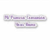 Mi Primera Comunion Customize name vinyl sticker シール (正面)