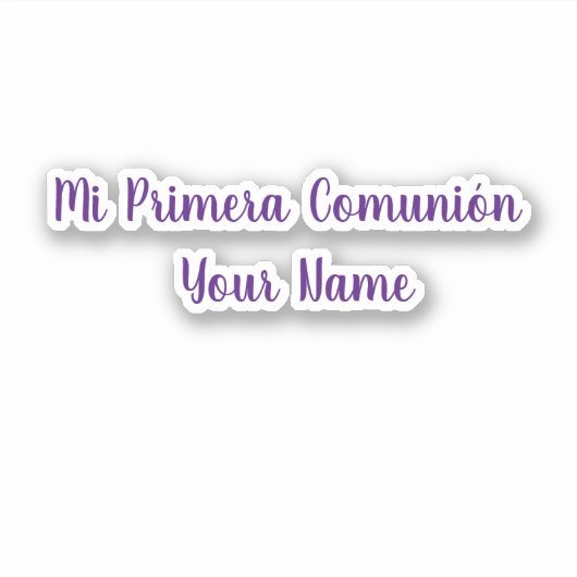 Mi Primera Comunion Customize name vinyl sticker シール (正面)