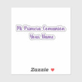 Mi Primera Comunion Customize name vinyl sticker シール (シート)