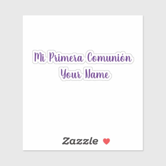 Mi Primera Comunion Customize name vinyl sticker シール (シート)