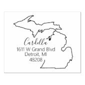 MI | State of Michigan Return Address Stamp ラバースタンプ (インプリント)