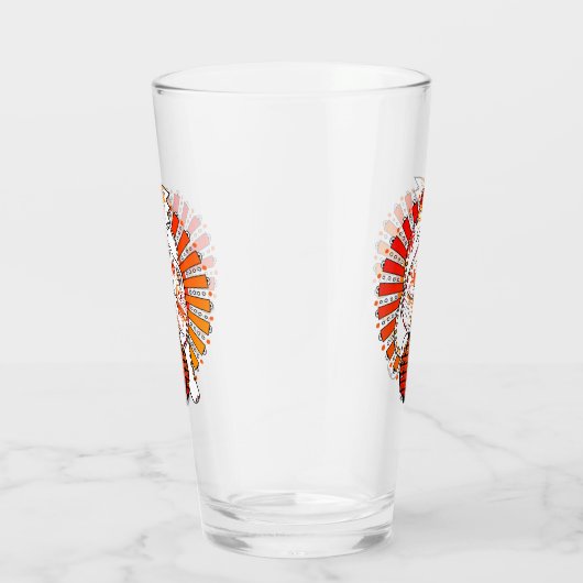 MI TANGチャウ16 ozガラス – デザイン前面と背面 タンブラーグラス (右)