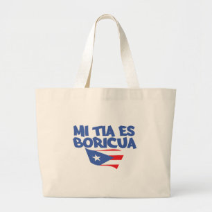 Mi Tia ES Boricuaのトートバック ラージトートバッグ