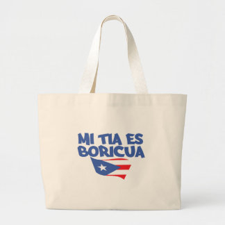 Mi Tia ES Boricuaのトートバック ラージトートバッグ