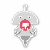 Miaが親指を下げる シール (正面)