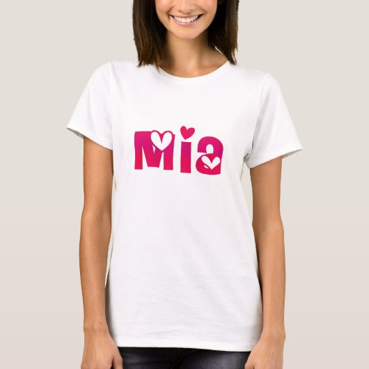 Miaのハート Tシャツ (正面)