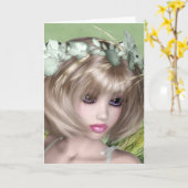 Miaの妖精の挨拶状 カード (黄色い花)