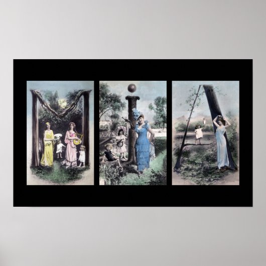 MIAアルファベットレター名アート ポスター (正面)