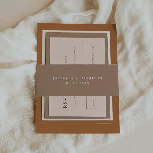 MIAアーストーンタウペ結婚式招待状 招待状ベリーバンド