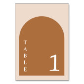 MIAアーチ型の燃えたオレンジモダン色の好意サイン テーブルナンバー (裏面)