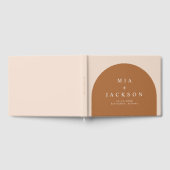 MIAアーチ型ボヘミアンテラコッタ結婚ズ ゲストブック (全面)