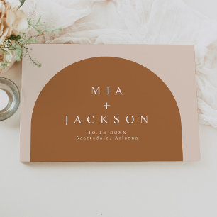 MIAアーチ型ボヘミアンテラコッタ結婚ズ ゲストブック