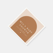 MIAアーチ型ボホテラコッタベビーシャワー スタンダードカクテルナプキン (角)