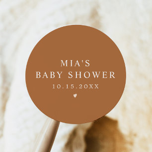 MIAアーチ型ボホテラコッタベビーシャワー ラウンドシール